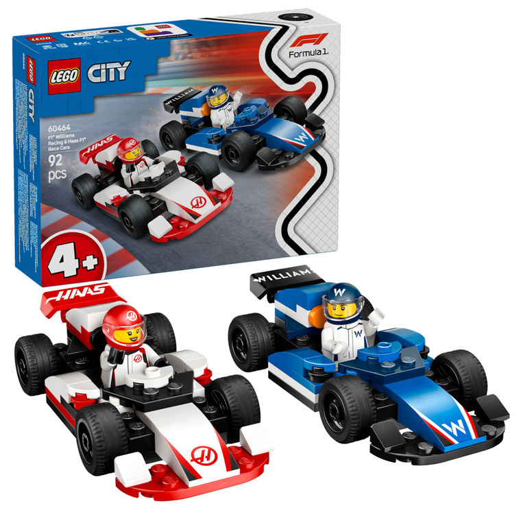 LEGO City F1 Williams Racing & Haas F1 Race Cars - 60464