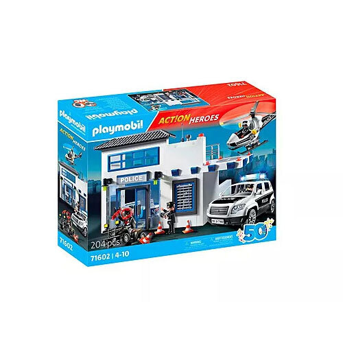 Playmobil Action Heroes Αστυνομικό Τμήμα Με Περιπολικό Και Ελικόπτερο - 71602