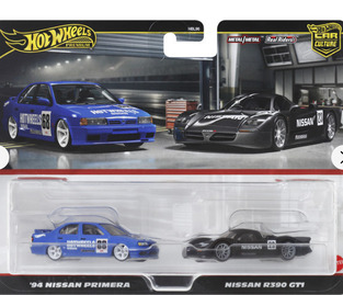 Hot Wheels Premium Car Culture Nissan R390 GT1 & 1994 Nissan Primera  - HRR74