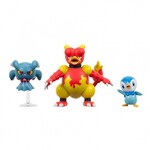 Pokemon Σετ με 3 Φιγούρες Μάχης Misdreavus, Piplup & Magmar - PKW3604