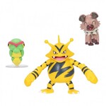 Pokemon Σετ με 3 Φιγούρες Μάχης Caterpie, Rockruff, Electabuzz - PKW3892