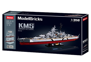 Sluban Model Bricks: Bismarck Battleship 2 In 1 - M38-B1102