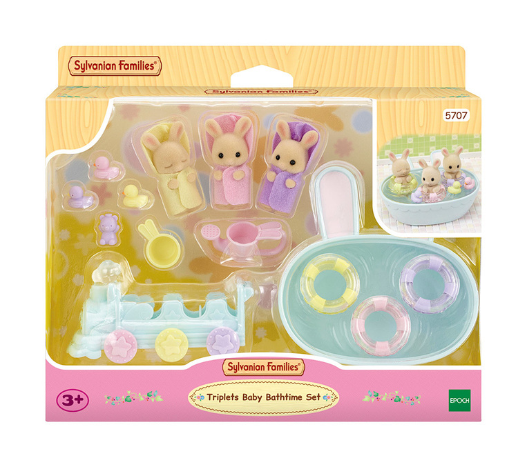 Sylvanian Families Σετ Μπάνιου Για Τρίδυμα - SF5707