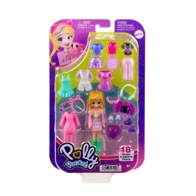 Polly Pocket Κούκλα Με Αξεσουάρ Μόδας Medium Pack - HRD60