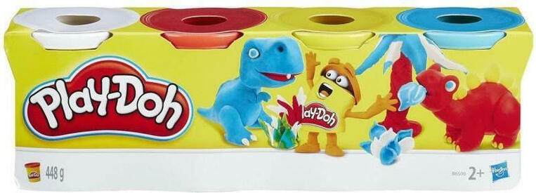 Play-Doh Classic Color 4 Βαζάκια - 3 Σχέδια - B5517