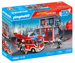 Playmobil Action Αρχηγείο και Όχημα Πυροσβεστικής - 71603