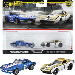 Hot Wheels Premium Car Culture '69 Copo Corvette & Custom Corvette Stingray Coupe - HRR80