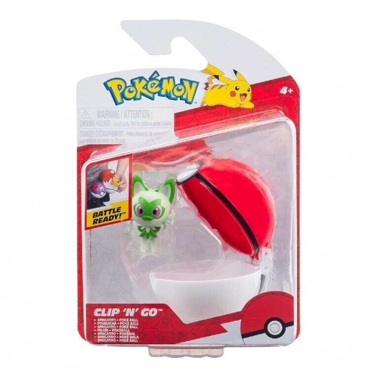 Pokemon Φιγούρα Clip 'N' Go Sprigatito With Poké Ball - PKW3629