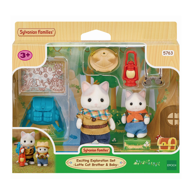 Sylvanian Families Latte Cat Brother & Baby Σετ Εξερεύνησης - SF5763