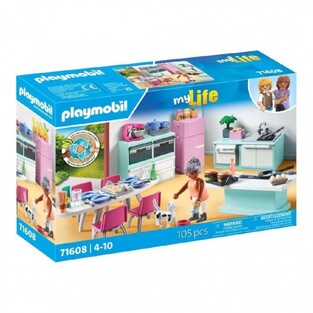 Playmobil My Life Μοντέρνα Κουζίνα Με Τραπεζαρία - 71608