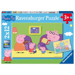 Ravensburger Παζλ 2x12 τμχ Peppa Pig - 05-07596