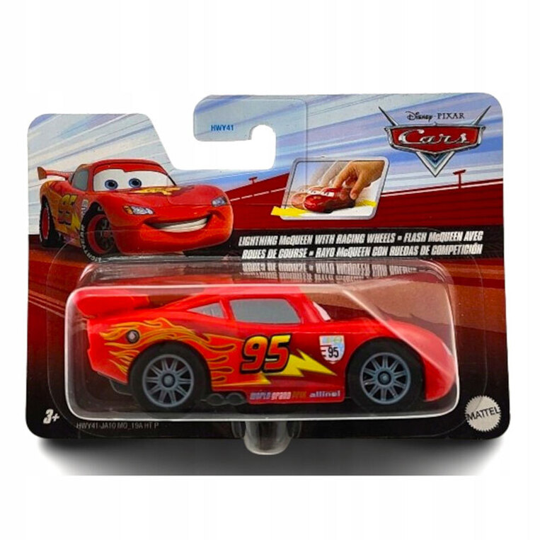 Cars Αυτοκινητάκια Pullback 1:43 Lightning McQueen with Racing Wheels - HWY41