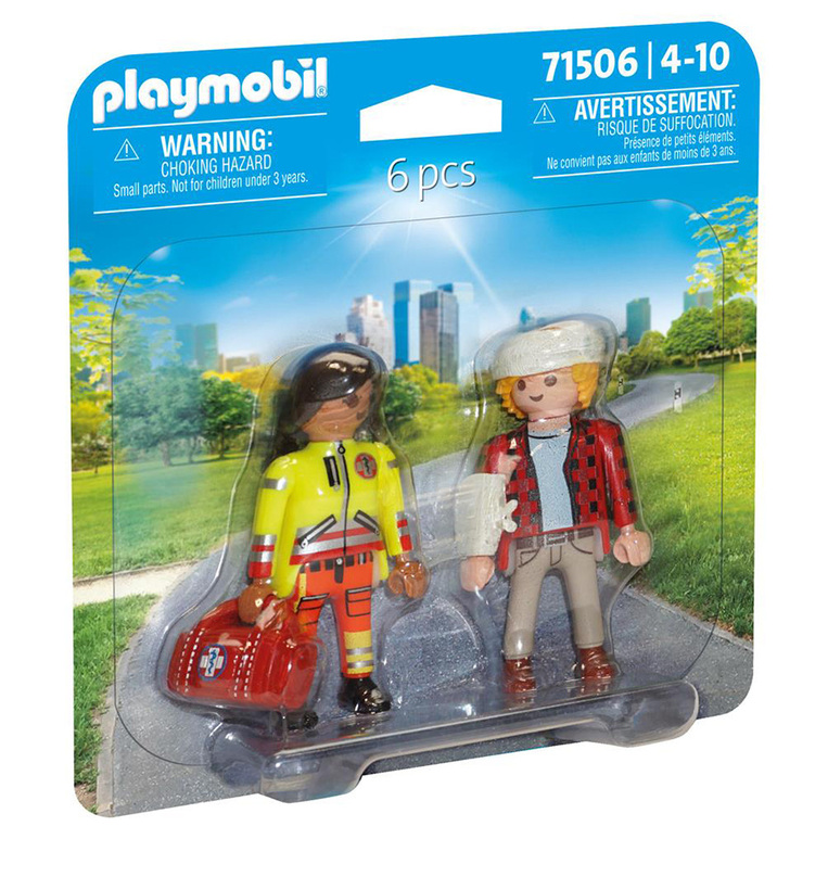 Playmobil City Life Duo Pack Διασώστης Και Τραυματίας - 71506