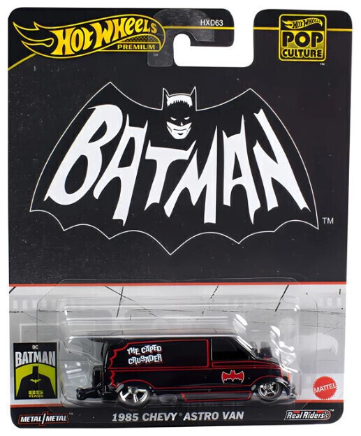 Hot Wheels Premium - Pop Culture Batman 1985 Chevy Astro Van - HVJ48