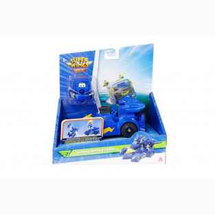 Super Wings Super Pet Free Wheel Vehicle Spinning Jerome And Vehicle - 770330