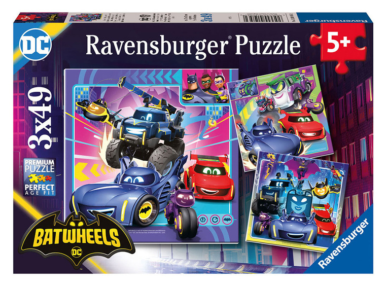 Ravensburger Puzzle 3x49 Batwheels - 12001056