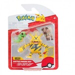 Pokemon Σετ με 3 Φιγούρες Μάχης Caterpie, Rockruff, Electabuzz - PKW3892