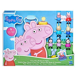 Peppa Pig Carry-Along Brothers And Sisters 9 Figures In Carry Case - F2173