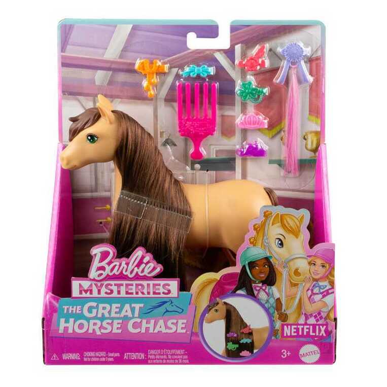 Barbie Mysteries The Great Horse Chase Pony Pepper Άλογο Καστανά Μαλλιά - HXJ37