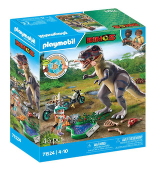 Playmobil Dinos T-Rex & Εξερευνητής Με Μοτοσυκλέτα - 71524