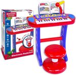 Bontempi Electronic Keyboard with Microphone and Stool - 133240