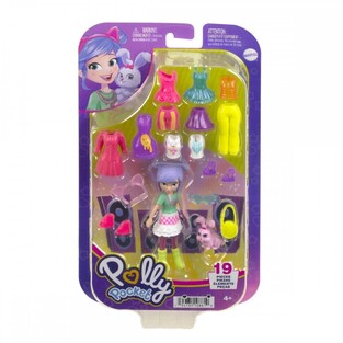 Polly Pocket Νεα Κουκλα Με Μοδες Μεσαιο Pack Πρωινή Βόλτα (HKV88) - HKV94