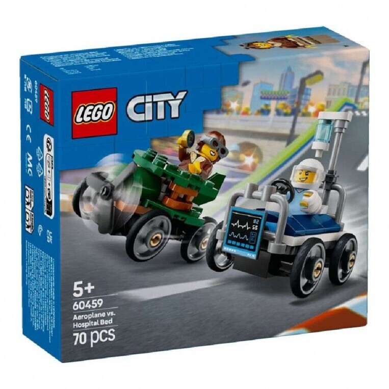 LEGO City Airplane Vs. Hospital Bed Race Car Pack - 60459