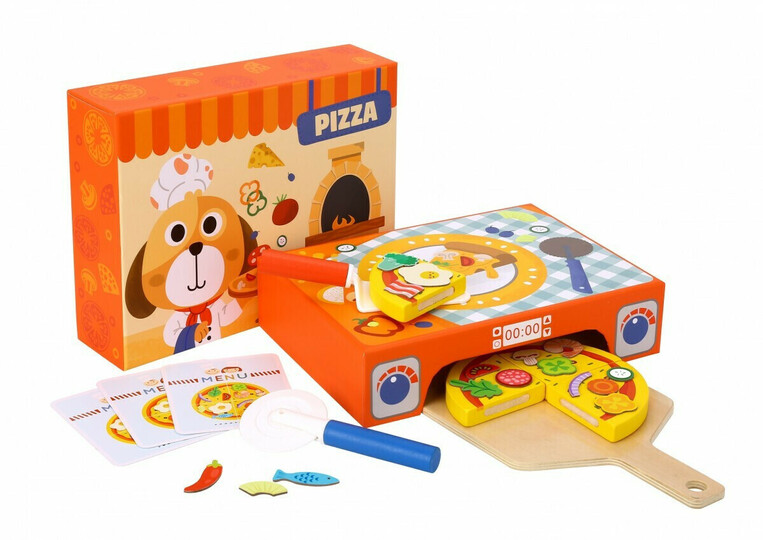 Tooky Toy Φτιάχνω Pizza Mε Ξύλινα Αξεσουάρ - TH226